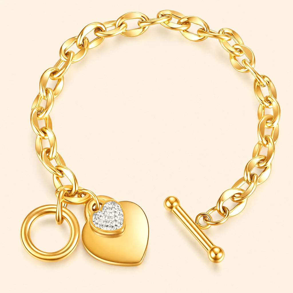 Bransoletka Iwona — biżuteria ze stali chirurgicznej 316L w powłoce PVD 18K, zdjęcie 1