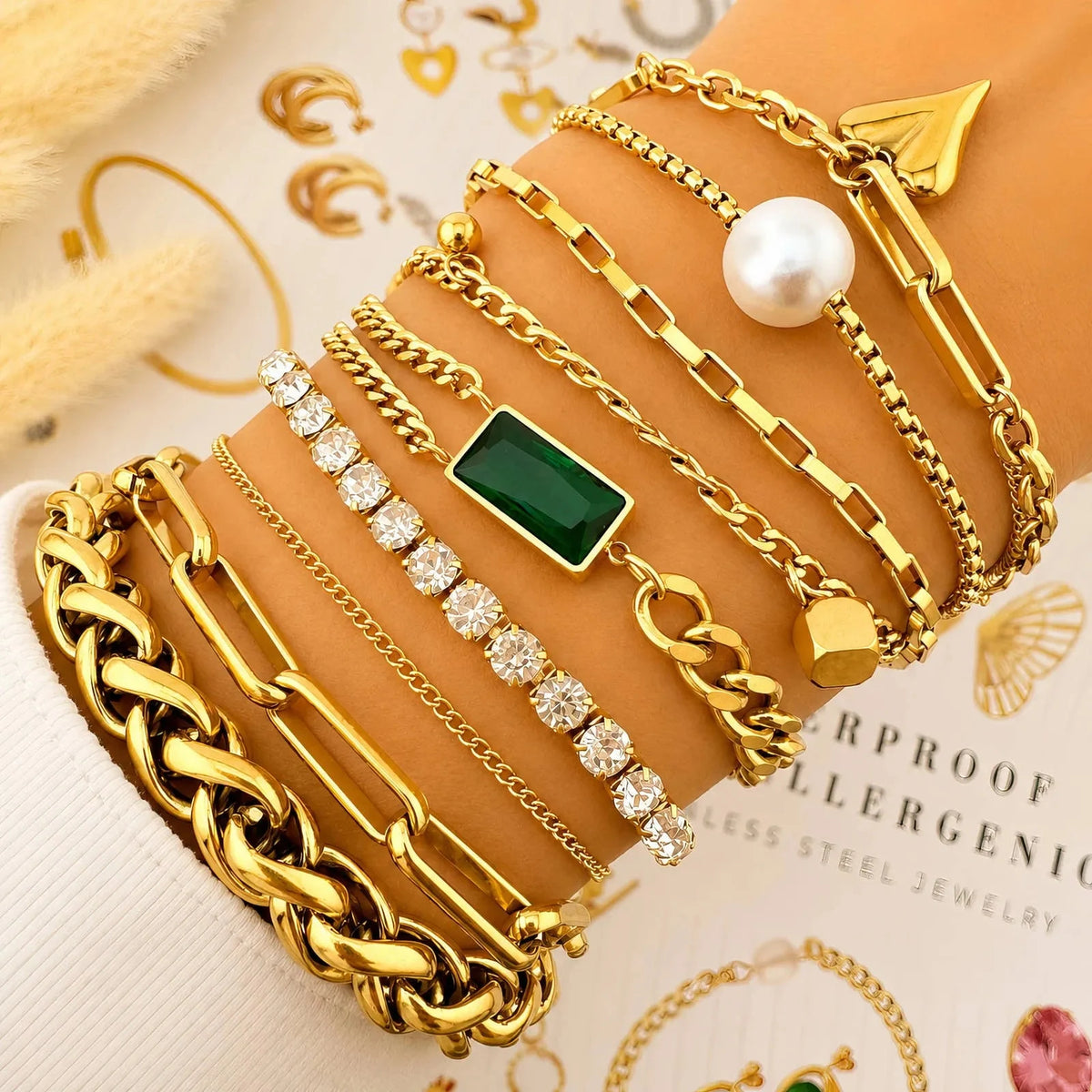 Bransoletka Mira — biżuteria ze stali chirurgicznej 316L w powłoce PVD 18K, zdjęcie 3