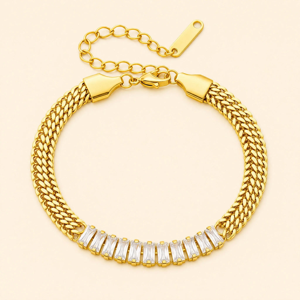 Bransoletka Sara — biżuteria ze stali chirurgicznej 316L w powłoce PVD 18K, zdjęcie 1