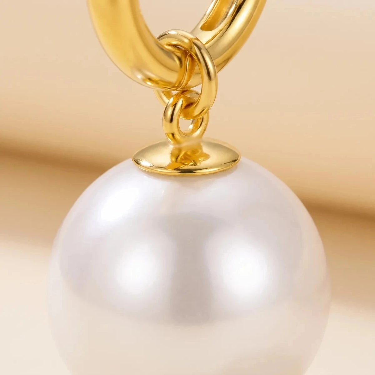 Kolczyki Lena — biżuteria ze stali chirurgicznej 316L w powłoce PVD 18K, zdjęcie 4