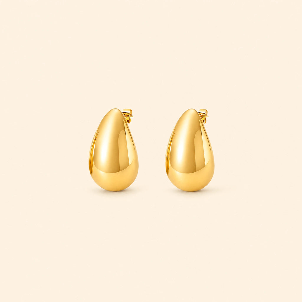 Kolczyki Nina — biżuteria ze stali chirurgicznej 316L w powłoce PVD 18K, zdjęcie 1