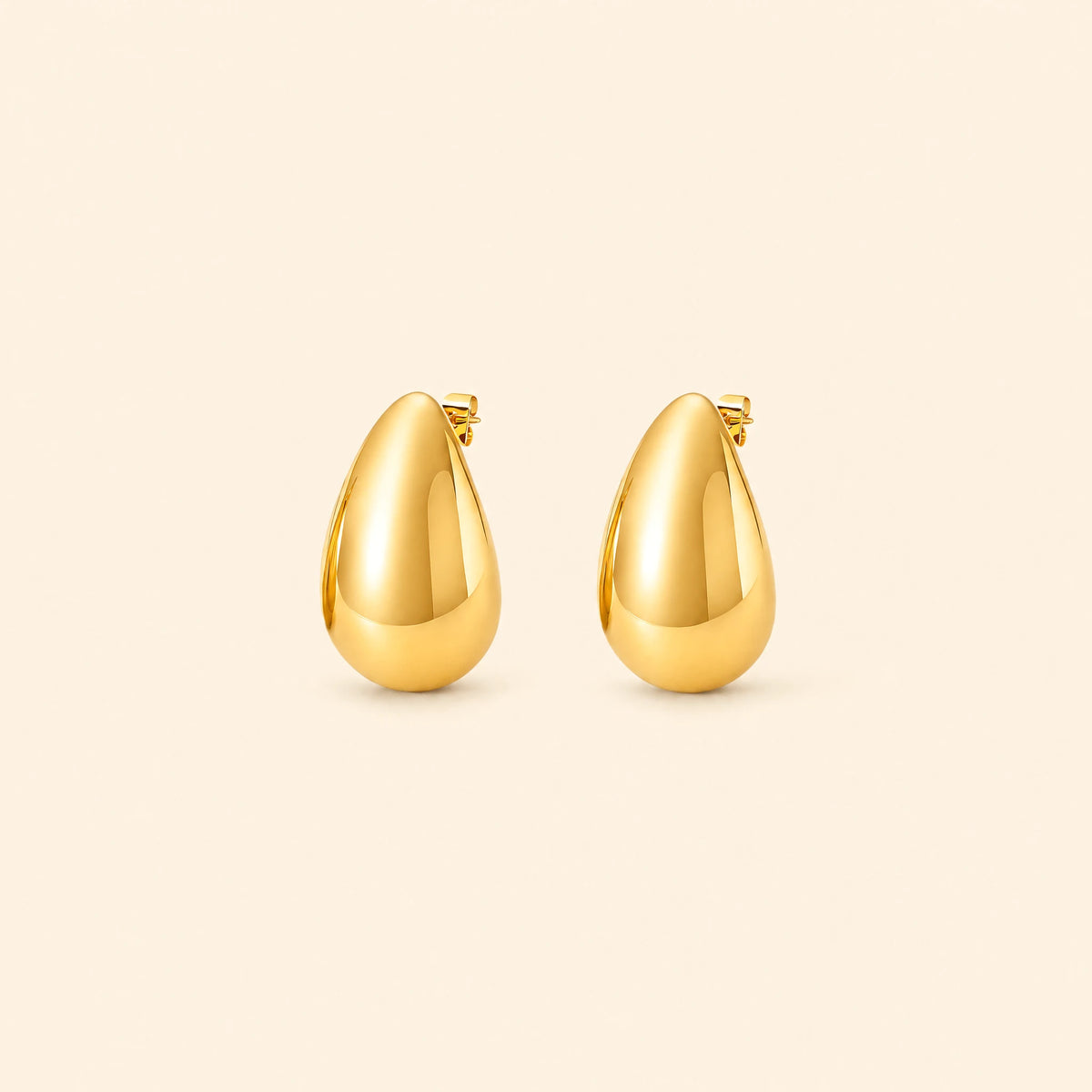 Kolczyki Nina — biżuteria ze stali chirurgicznej 316L w powłoce PVD 18K, zdjęcie 1