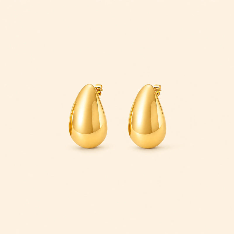 Kolczyki Nina — biżuteria ze stali chirurgicznej 316L w powłoce PVD 18K, zdjęcie 1