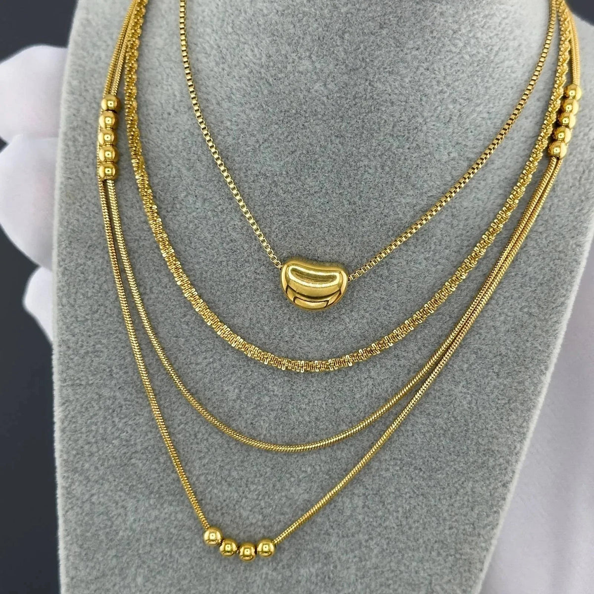 Naszyjnik Elza — biżuteria ze stali chirurgicznej 316L w powłoce PVD 18K, zdjęcie 3
