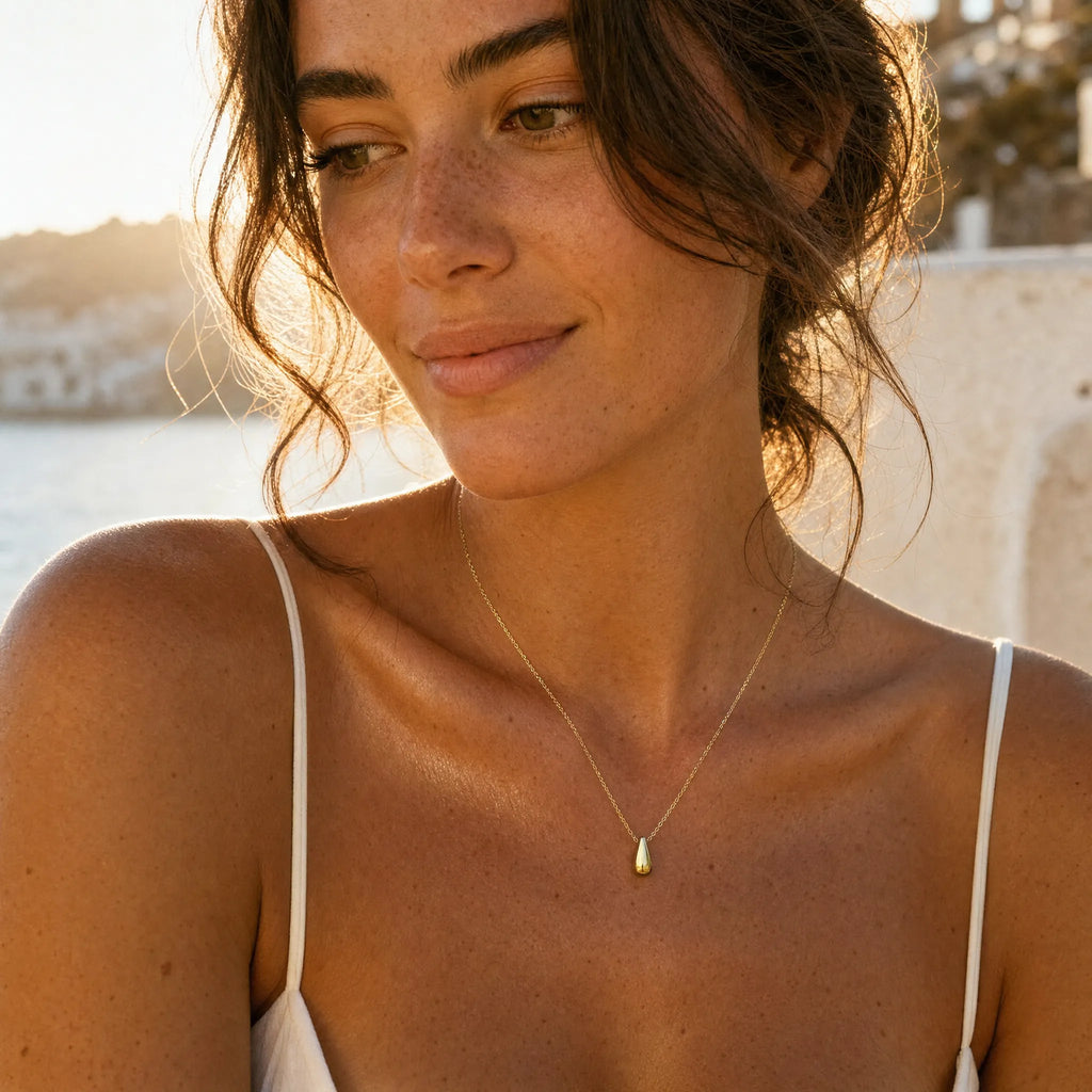 Naszyjnik Iza — biżuteria ze stali chirurgicznej 316L w powłoce PVD 18K, zdjęcie 2