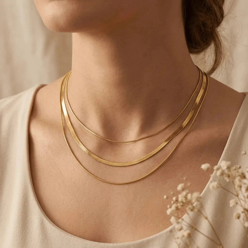 Naszyjnik Klementyna — biżuteria ze stali chirurgicznej 316L w powłoce PVD 18K, zdjęcie 7